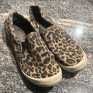 Leopard Print Slip-On Sneakers